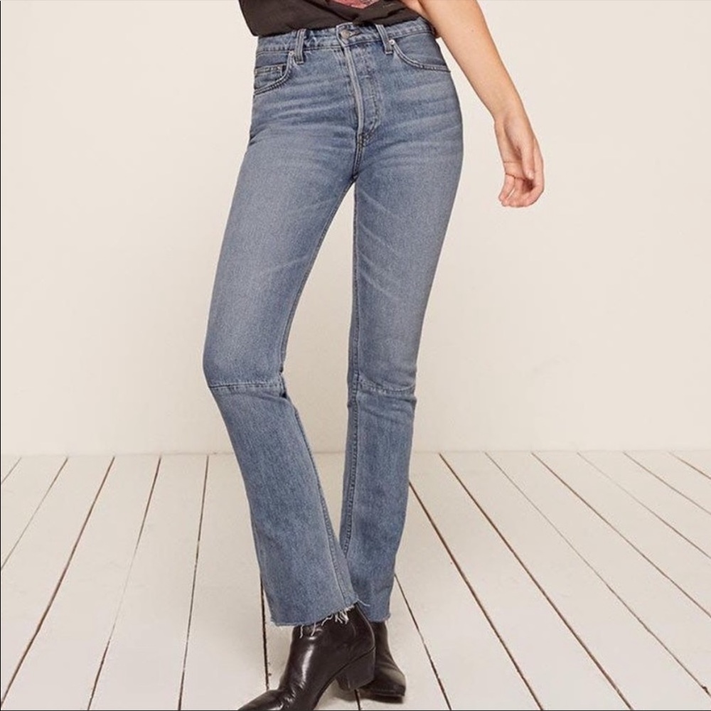 NWT Reformation Petite Brooke High Rise Straight Jean 27P